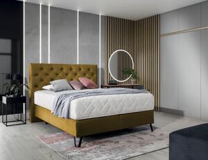 Luxusná posteľ s komfortným matracom Credo 180x200, žltá Nube