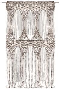 Záclona macrame sivo-hnedá 140x240 cm bavlna