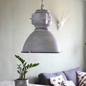 Steinhauer Závesné svietidlo Mexlite Densi, sivé, Ø 47 cm, kov, Hliník / sivá / zinok, Obývacia izba / jedáleň, kov, Industriálny dizajn, Závesné svietidlo