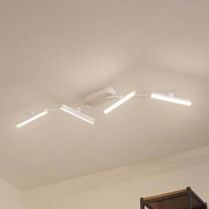Lindby LED reflektor Eldrin, biely, 4 svetlá, svetelný pás