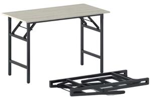 Konferenčný stôl FAST READY, 120x60 cm, čierna podnož, dub prírodný