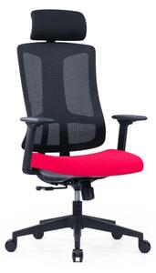 Kancelárska ergonomická stolička SLIDE — látka, sieť, viac farieb Červená