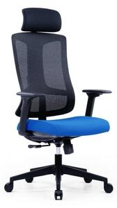 Kancelárska ergonomická stolička SLIDE — látka, sieť, viac farieb Modrá