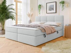 Americká manželská posteľ 180x200 ZENDER - svetlá šedá + topper ZDARMA