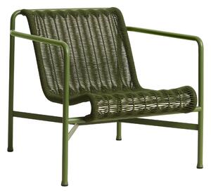 HAY Záhradné kreslo Palissade Cord Lounge Low, Olive