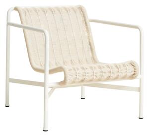 HAY Záhradné kreslo Palissade Cord Lounge Low, Cream White