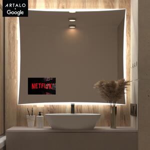 SMART Zrkadlo do kúpeľne s LED osvetlením M5 + SmartScreen with Google Chromecast
