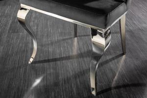 Dizajnová stolička Rococo Levia hlava čierna / chróm