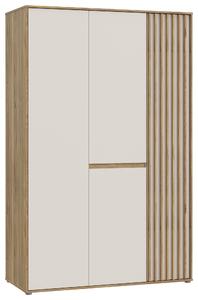 SKRIŇA S OTOČNÝMI DVERAMI, farba duba, piesková, 128,7/200/54 cm Hom`in - Skrine