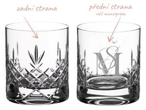 Diamante Luxusný ručne brúsený pohár na whisky Mayfair MONOGRAM 310 ml 1KS