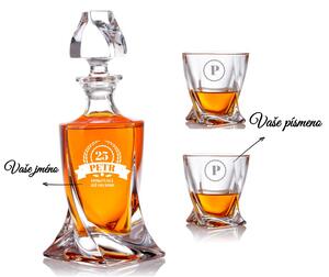 Dekorant Bohemia Crystal krištáľový whisky set s gravírovaním DOKONALÝ 1+2