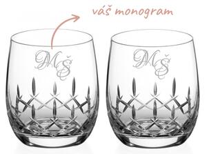 Dekorant Diamante poháre na liehoviny Classic MONOGRAM 2KS