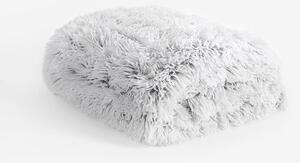 Goldea luxusná deka - mikro s extra dlhým vlasom - sivá/biela 150 x 200 cm