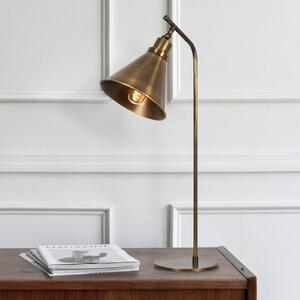 Sivani MR-610 stolová lampa, zlatá antika, kov, výška 50 cm