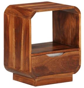 Nočný stolík so zásuvkou, masívne sheeshamové drevo 40x30x50 cm