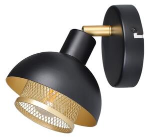 ITALUX SPL-27357-1-BK-GD Savio nástenné bodové svietidlo/spot 1xE14 čierna, zlatá