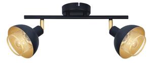 ITALUX SPL-27357-2-BK-GD Savio stropné bodové svietidlo/spot 2xE14 čierna, zlatá