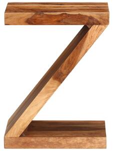 Príručný stolík v tvare Z, drevený masív sheesham