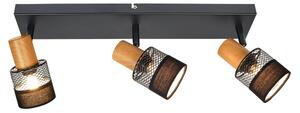 ITALUX SPL-90110-3 Coletta stropné bodové svietidlo/spot 3xE14 čierna, drevo