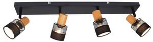 ITALUX SPL-90110-4 Coletta stropné bodové svietidlo/spot 4xE14 čierna, drevo