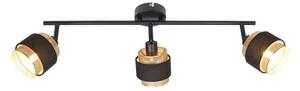 ITALUX SPL-95820-3 Renez stropné bodové svietidlo/spot 3xE14 čierna, zlatá