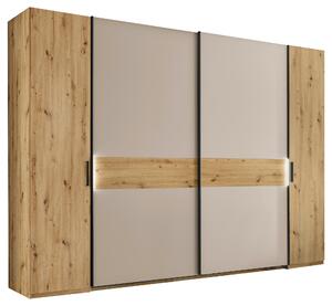 KOMBINOVANÁ SKRIŇA, kašmírová, dub artisan, 312/225/61 cm Carryhome - Skrine