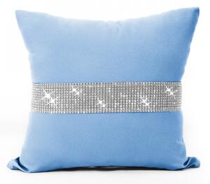 Obliečka na vankúš Glamour so zirkónmi blankytne modrá Farba Blankytna modrá Rozmery 40x40 cm