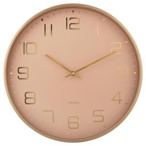 NÁSTENNÉ HODINY zlatá, svetlohnedá 40/40/4,2 cm Karlsson - Hodiny, Online Only