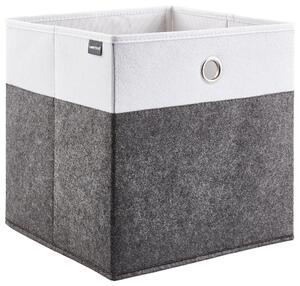 SKLADACÍ BOX, kov, textil, kartón, 32/32/32 cm Carryhome - Úložné boxy & dekoračné boxy