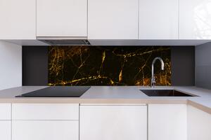 DIMEX | Dibond doska za kuchynskú linku | DBW-18060-279 Čiernozlatý mramor | 180 x 60 cm