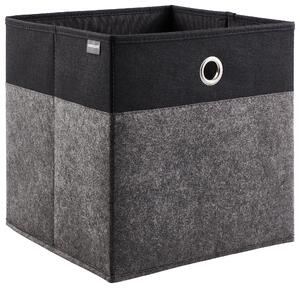 SKLADACÍ BOX, kov, textil, kartón, 32/32/32 cm Carryhome - Úložné boxy & dekoračné boxy