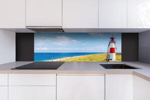 DIMEX | Dibond doska za kuchynskú linku | DBW-18060-119 Maják na pláži | 180 x 60 cm