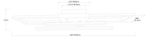 Globo 67276-24 - LED stropné svietidlo KENDRA LED/24W/230V 3000K 20x80 cm