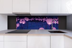 DIMEX | Dibond doska za kuchynskú linku | DBW-18060-191 Fialové záhradné osvetlenie | 180 x 60 cm