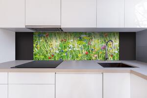 DIMEX | Dibond doska za kuchynskú linku | DBW-18060-172 Kvetinová lúka | 180 x 60 cm