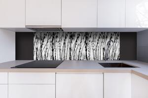 DIMEX | Dibond doska za kuchynskú linku | DBW-18060-137 Čiernobiela tráva | 180 x 60 cm