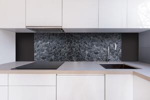 DIMEX | Dibond doska za kuchynskú linku | DBW-18060-252 Čierny kamenný múr | 180 x 60 cm