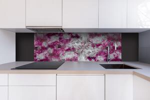 DIMEX | Dibond doska za kuchynskú linku | DBW-18060-284 Abstraktná fialová maľba | 180 x 60 cm