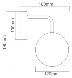 Open Design OR81398 - Kúpeľňové nástenné svietidlo BAO 1xG9/8W/230V IP44 zlaté