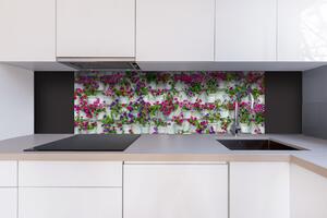DIMEX | Dibond doska za kuchynskú linku | DBW-18060-176 Kvety v kvetináčoch | 180 x 60 cm
