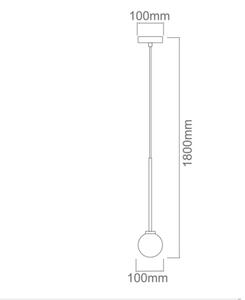 Open Design OR80629 - Luster na lanku OTA 1xG9/8W/230V čierny