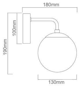 Open Design OR81411 - Nástenné svietidlo BAO 1xE27/8W/230V čierna/dymovo sivá