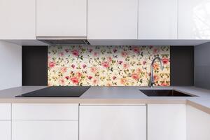 DIMEX | Dibond doska za kuchynskú linku | DBW-18060-177 Ružičky | 180 x 60 cm