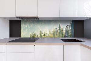 DIMEX | Dibond doska za kuchynskú linku | DBW-18060-141 Hmla nad lesom | 180 x 60 cm