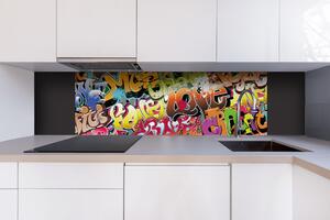 DIMEX | Dibond doska za kuchynskú linku | DBW-18060-020 Graffiti | 180 x 60 cm