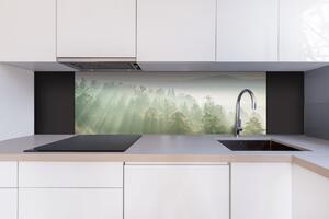 DIMEX | Dibond doska za kuchynskú linku | DBW-18060-196 Slnečné lúče nad lesom | 180 x 60 cm