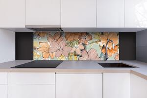 DIMEX | Dibond doska za kuchynskú linku | DBW-18060-215 Farebný kvetinový vzor | 180 x 60 cm