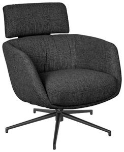 RELAXAČNÉ KRESLO, kov, textil, čierna, tmavosivá Dieter Knoll - Kreslá