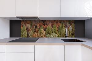 DIMEX | Dibond doska za kuchynskú linku | DBW-18060-198 Farebný borovicový háj | 180 x 60 cm