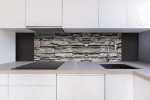 DIMEX | Dibond doska za kuchynskú linku | DBW-18060-258 Sivý kamenný múr | 180 x 60 cm